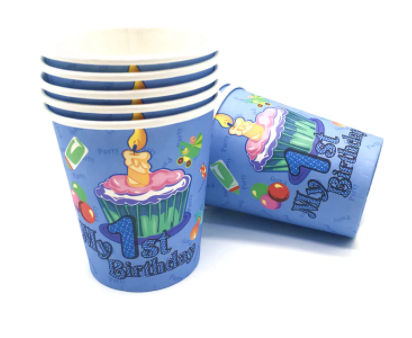 My 1st Birthday Boys Cups /10Pcs