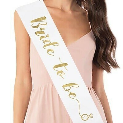 Bride To Be Sash Gold