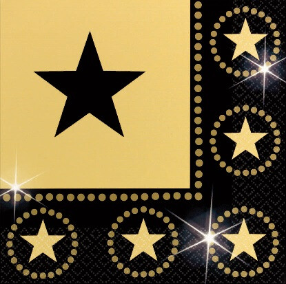 Gold Star Lunch Napkins /16Pcs