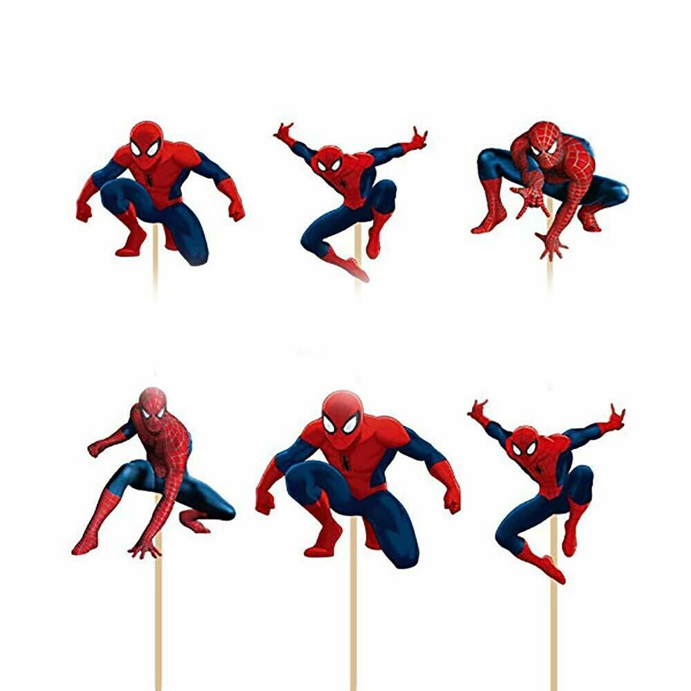 Spiderman Cupcake Toppers /10 PCs