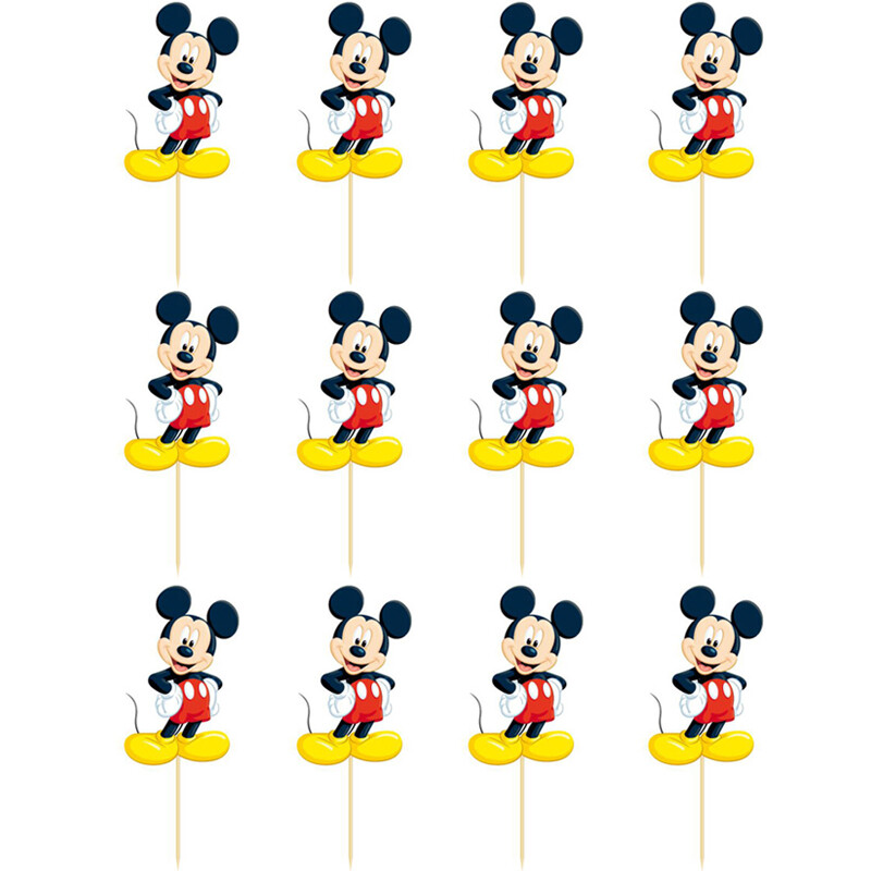 Mickey Mouse Cupcake Toppers /24Pcs