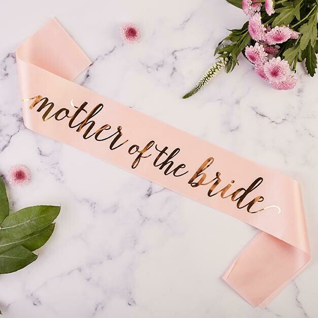 Mother Of The Bride Sash Blush Gold