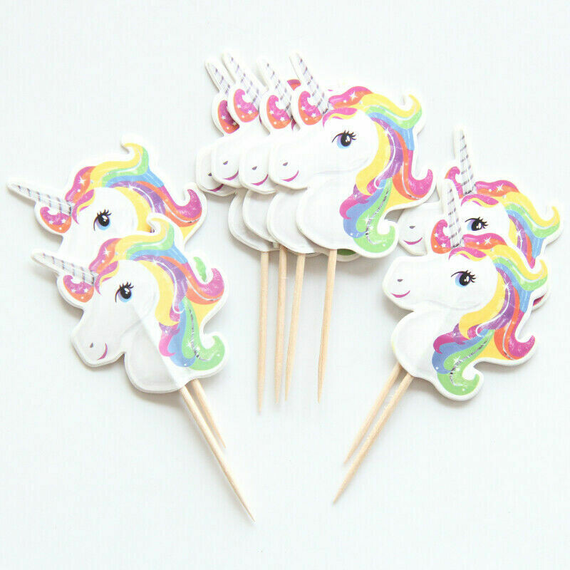 Deluxe Unicorn Cupcake Toppers /12Pcs