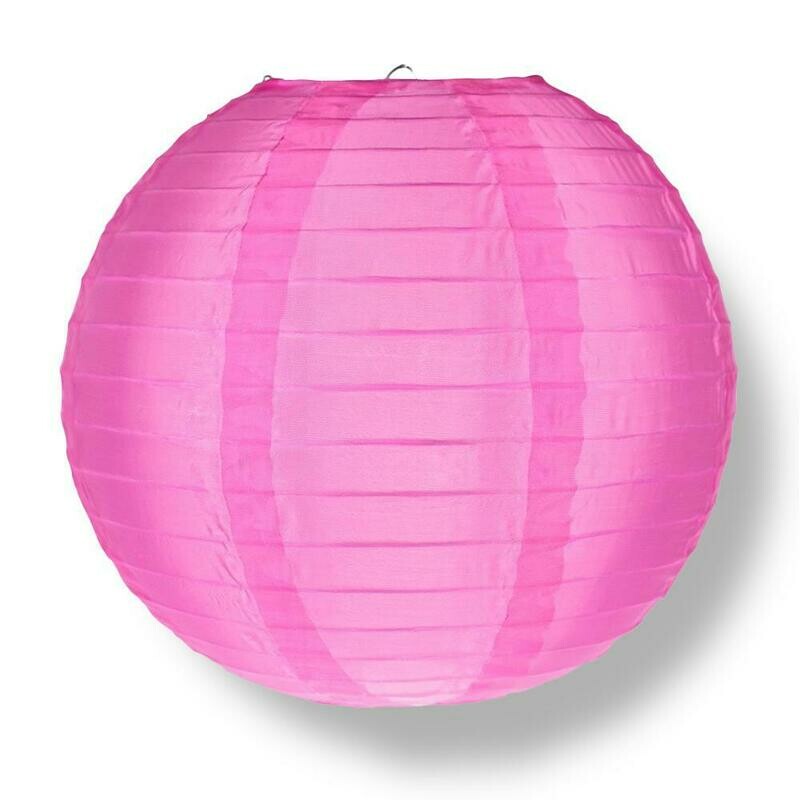 Large Hot Pink Round Lantern /1Pc