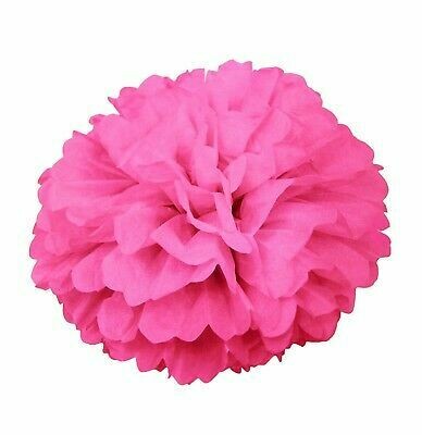 Hot Pink Puff Decor 16in. /1Pc