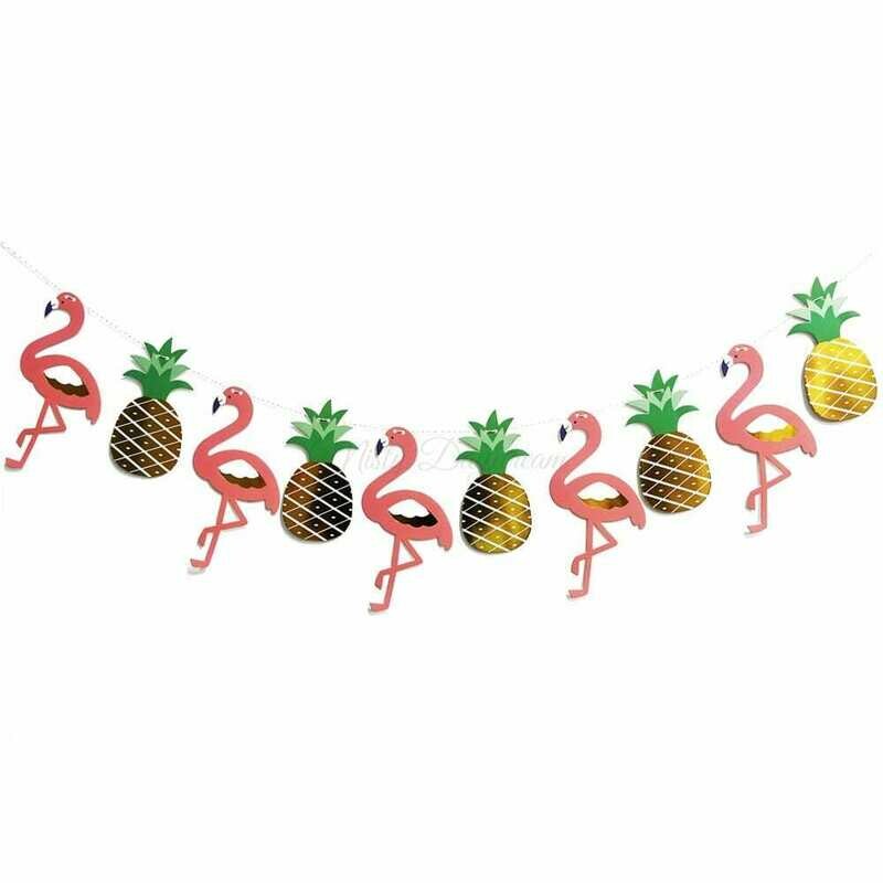 Flamingo Pineapple Paper Banner