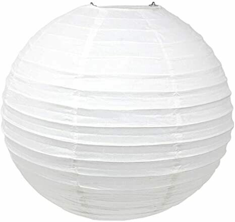 Large Lantern Round White /1Pc