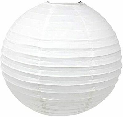 Large Lantern Round White /1Pc