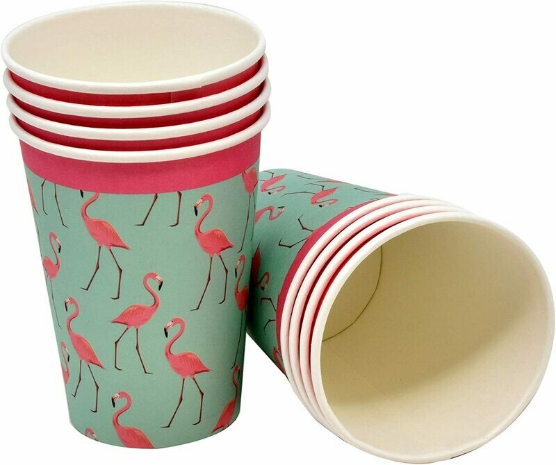 Tropical Flamnigo Cups /8Pcs