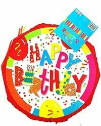 Happy Birthday Balloons Pull Pinata