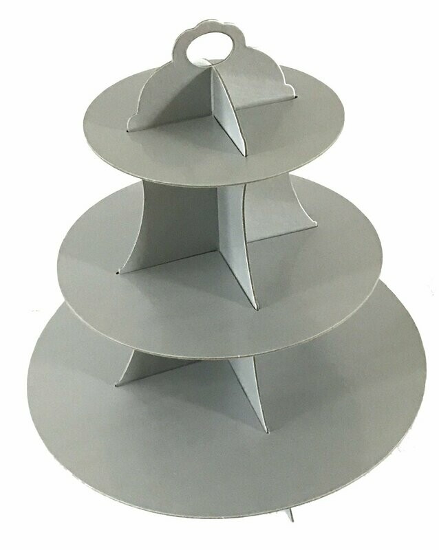 Silver Dot Cupcake Stand