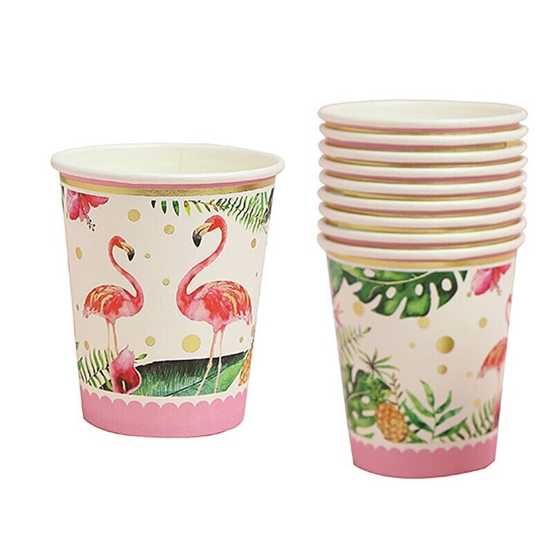 Flamingo Cups /10Pcs