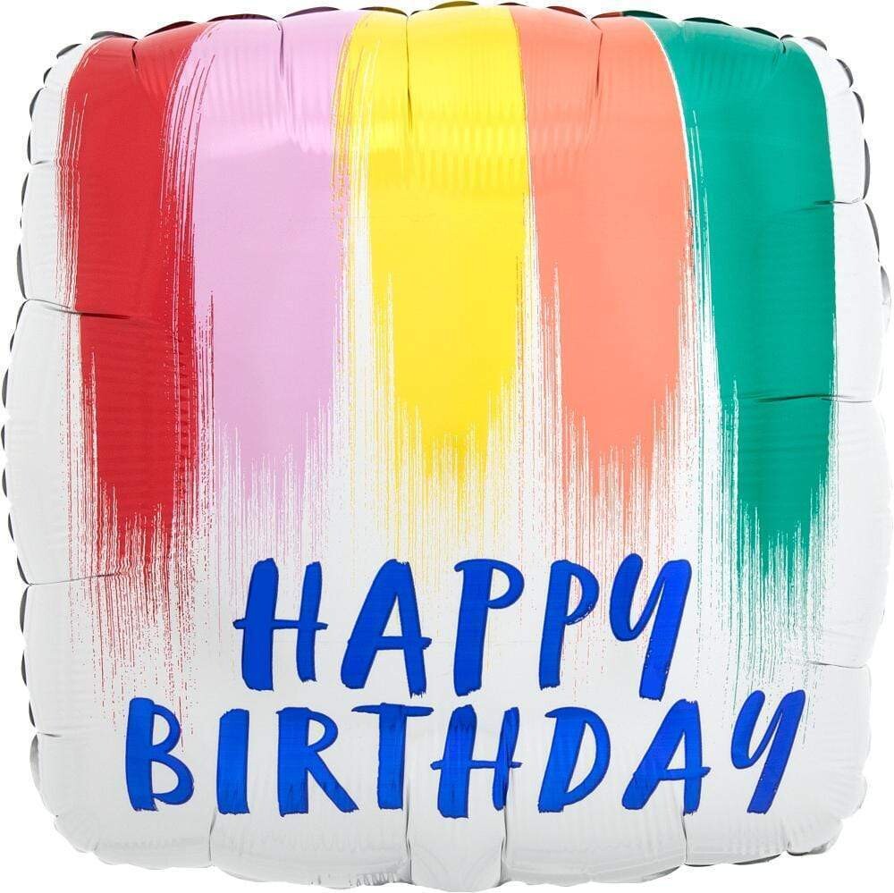 Happy Birthday Paint Foil Balloon