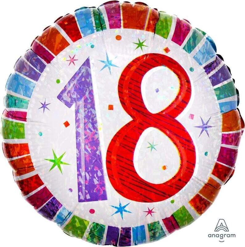 Radiant 18th Birthday Foil Balloon