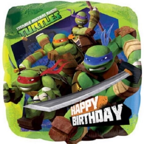 Ninja Turtles Birthday Foil Balloon