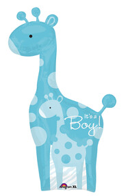 SuperShape Safari Baby Boy Giraffe Foil Balloon