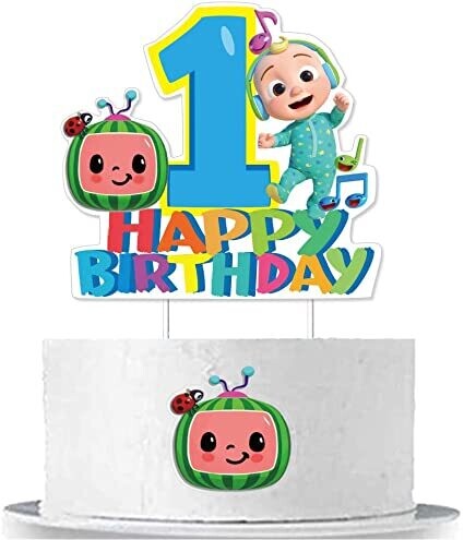 Cocomelon 1st Birthday Cake Topper /1Pc