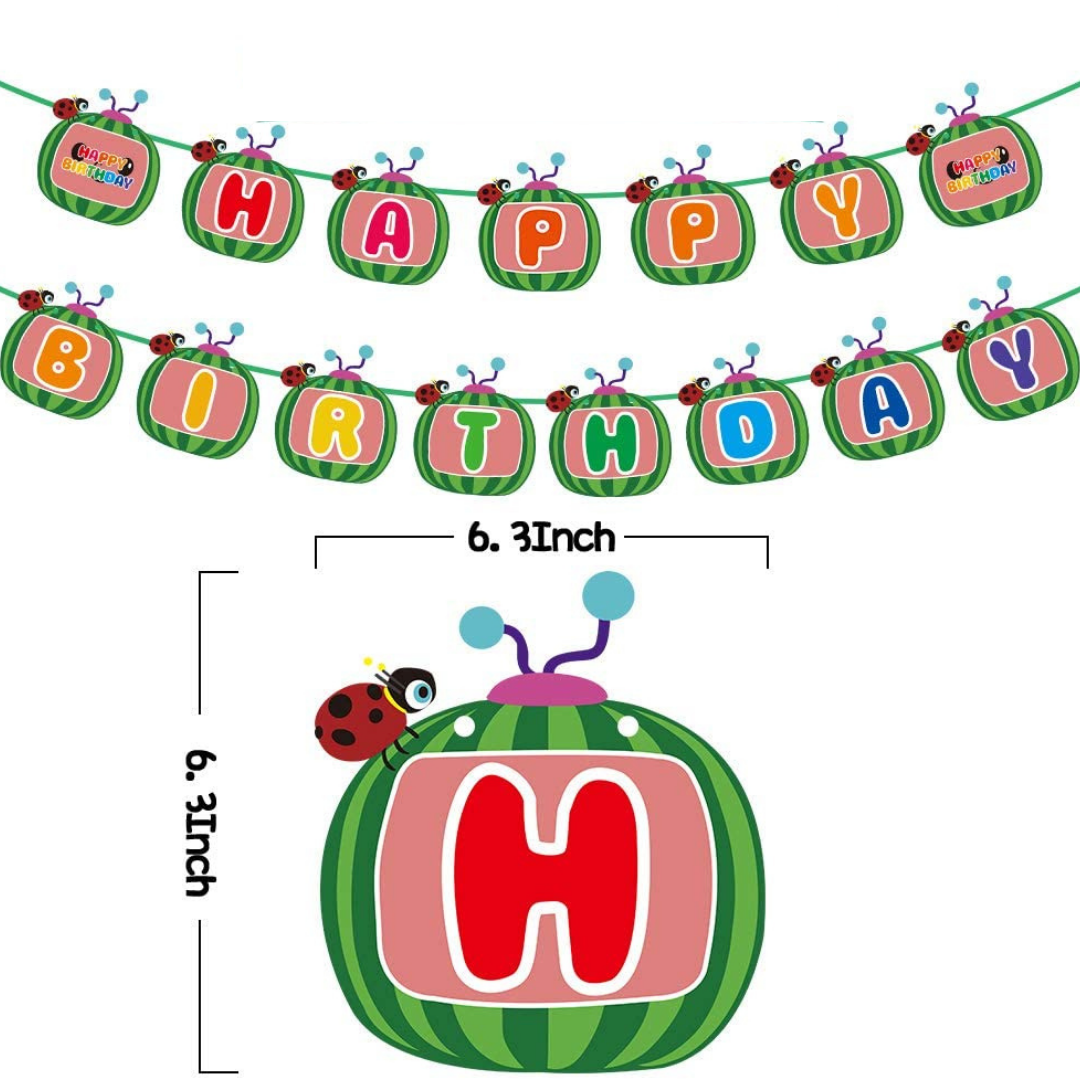 Cocomelon Happy Birthday Banner