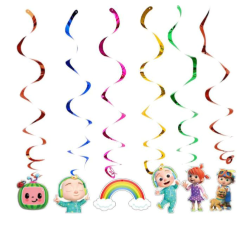 Cocomelon Hanging Swirls /6Pcs
