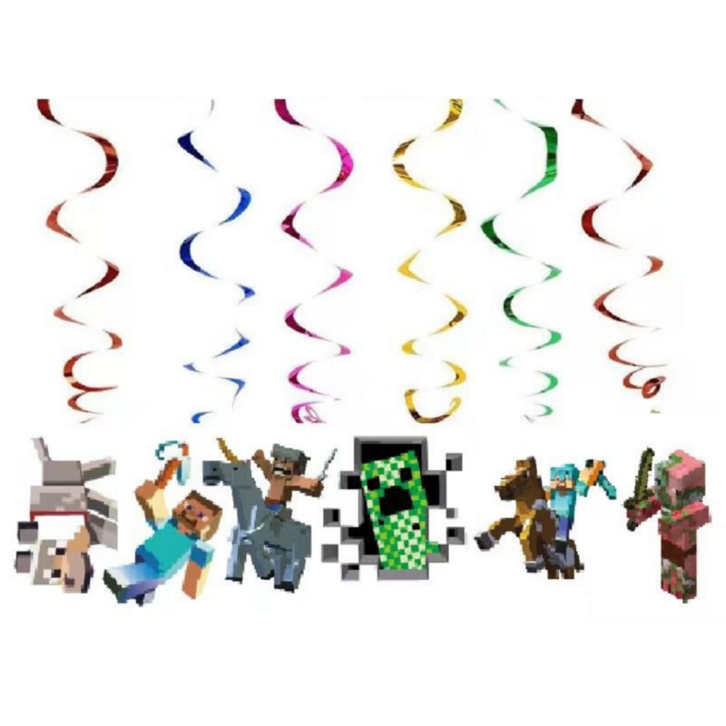 Minecraft Hanging Swirls /6Pcs