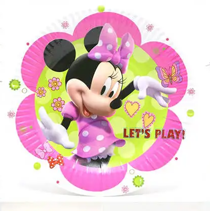 Minnie Mouse Paper Plates /10Pcs