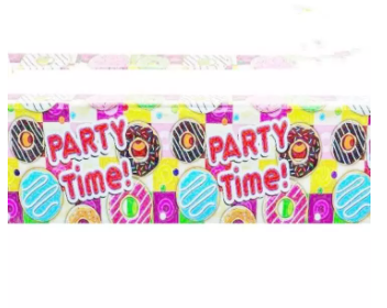 Donut Party Plastic Tablecover