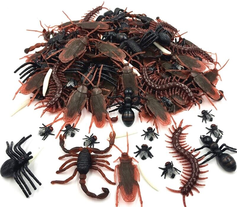 Realistic Plastic Fake Bugs /150Pcs