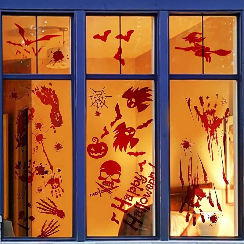 176 Assored Pcs Halloween Stickers /16 Sheets