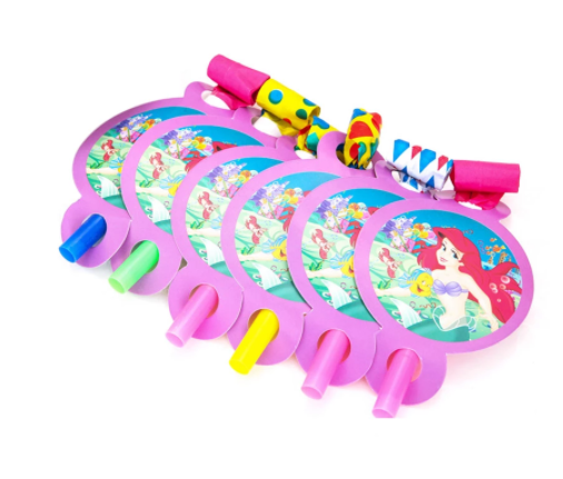 Ariel The Beautiful Mermaid Blowouts /6Pcs