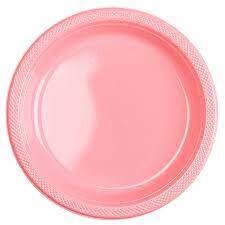 Lovely Pink Plastic Plates /10Pcs