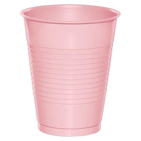 Lovely Pink Plastic Cups /10Pcs