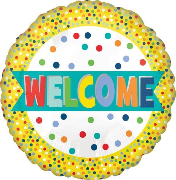 Welcome Lots Of Dots Foil Balloon