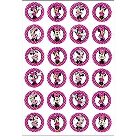 Minnie Mouse Cupcake Toppers /12Pcs