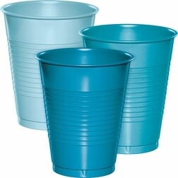 Blue Plastic Cups /10Pcs