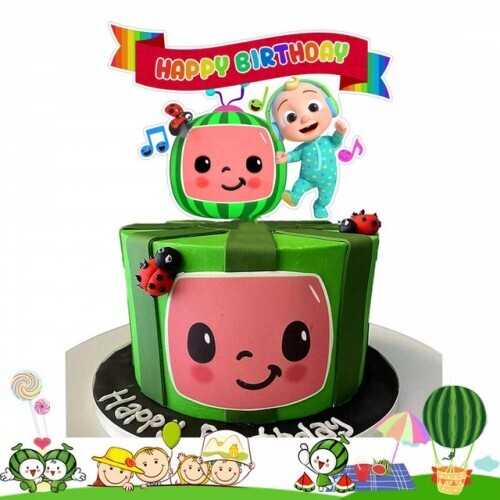 Small Cocomelon Happy Birthday Cake Topper /1Pc