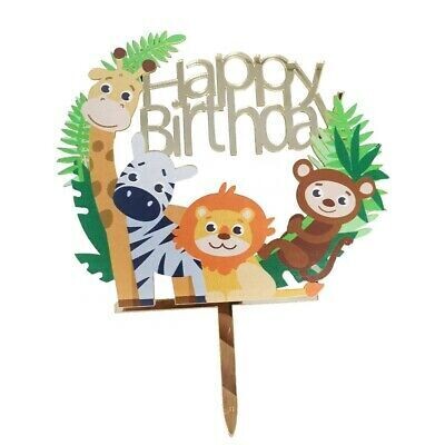 Zoo Jungle Animals Cake Topper /1Pc
