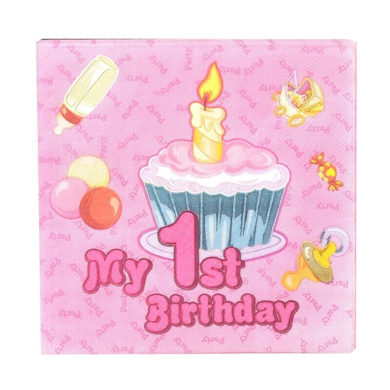 My 1st Birthday Girl Napkins /20Pcs