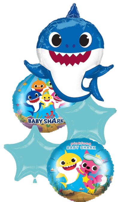 Baby Shark Foil Balloon Bouquet
