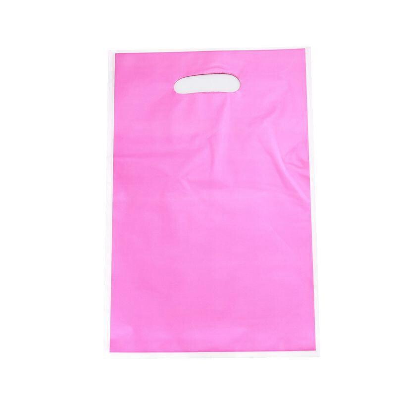 Hot Pink Plastic Loot Bags /10Pcs