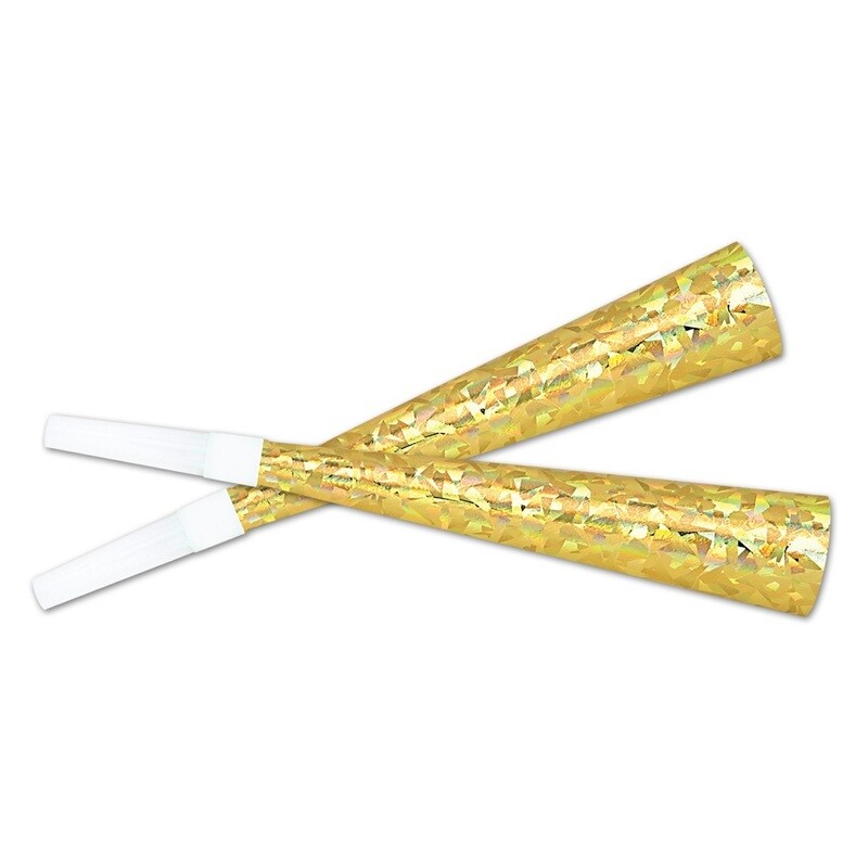 Gold Prismatic Horns /6Pcs