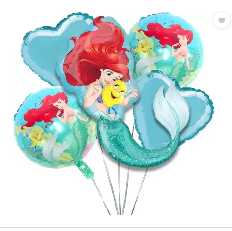 Ariel Beautiful Mermaid Foil Balloon Bouquet