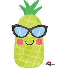 Fun in the Sun Pineapple Junior Shape Foil Balloon