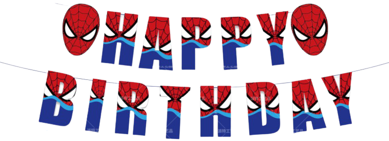 Happy birthday Spiderman Banner