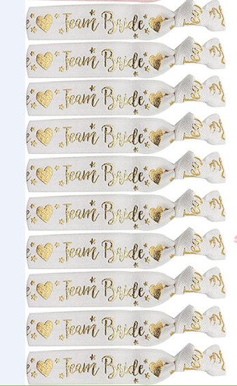 Team Bride White Bracelets /6Pcs