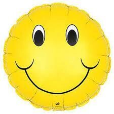 Smile Yellow Foil Balloon