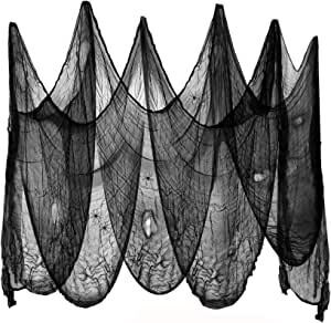 Scary Halloween Large Creepy Black Cloth Gauze