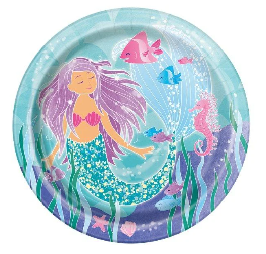 Mermaid Plates /10Pcs