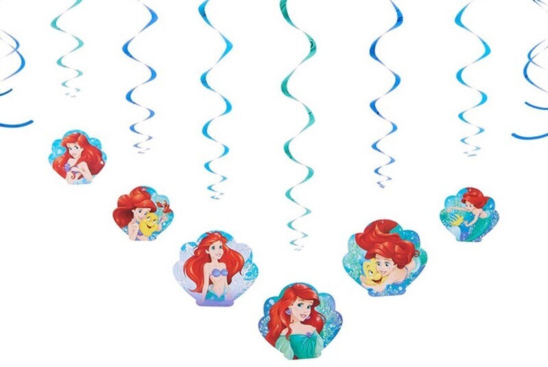 Little Mermaid Hanging Swirls /6Pcs
