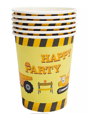 Construction Party Cups /10Pcs