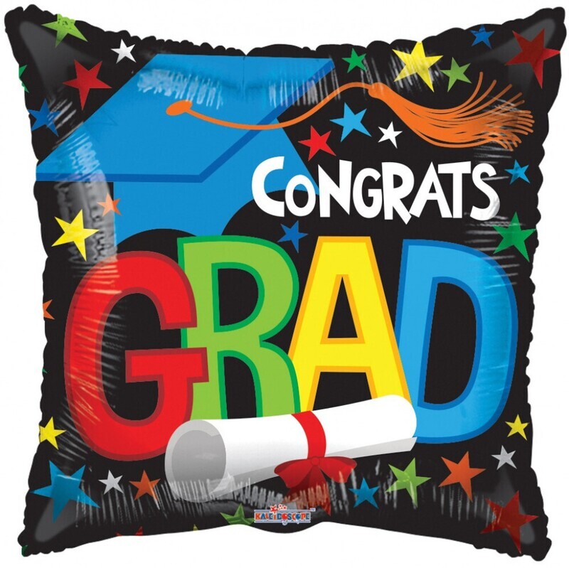 Congrats Grad Square Foil Balloon